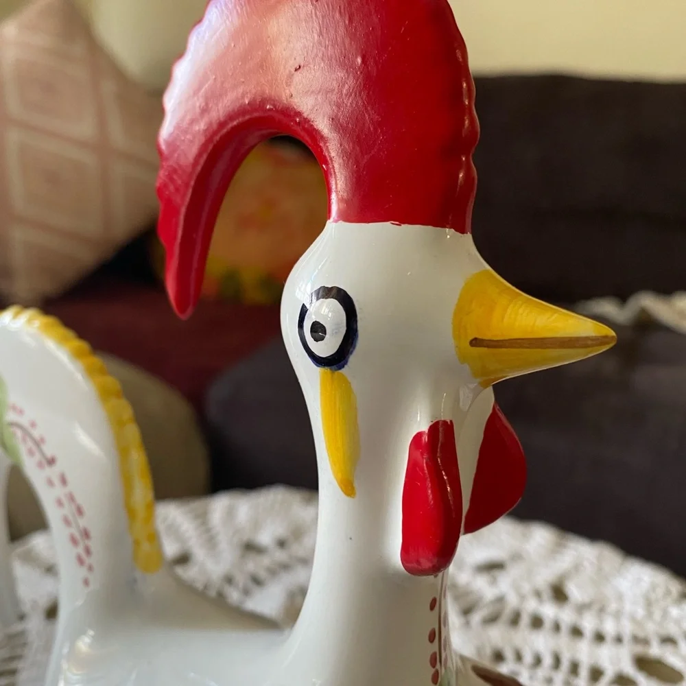 Portugal Imports hand painted Ceramic Chicken Rooster figurine statue - Picture 10 of 10